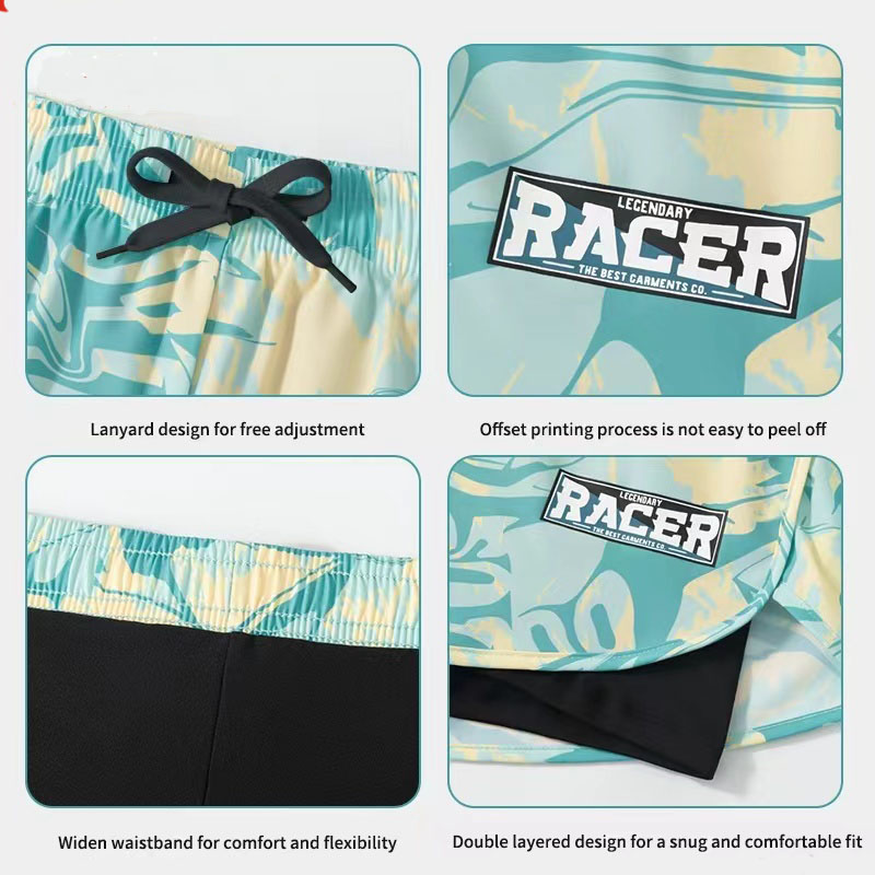 男性用の二層水泳パンツ,速乾性,通気性のある水泳パンツ,学生 - Swim Trunk Quick Dry のレビューと価格